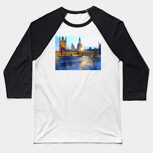 Parliament Building Blur, London Baseball T-Shirt